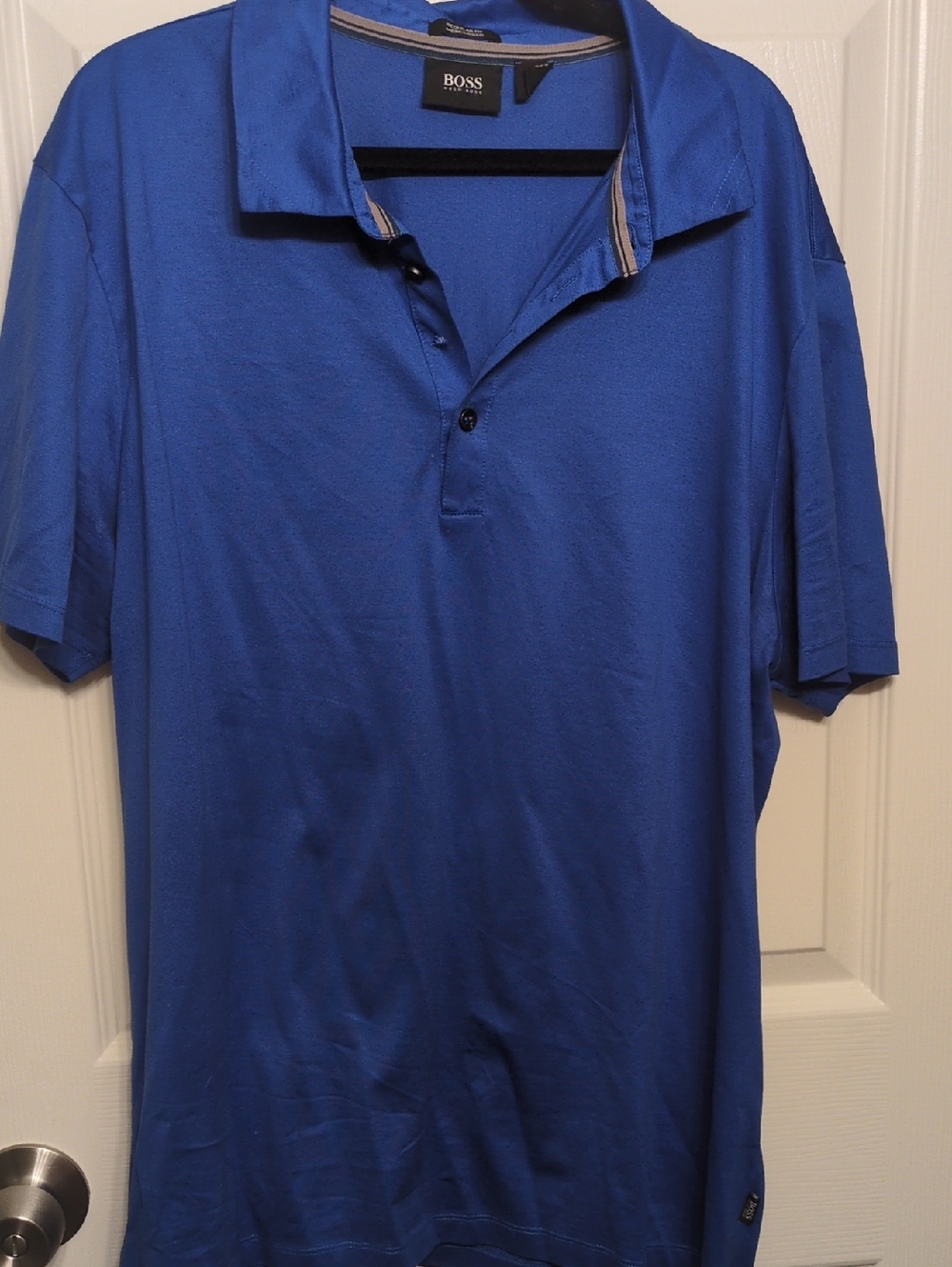 BOSS Royal Blue Short-Sleeve Polo